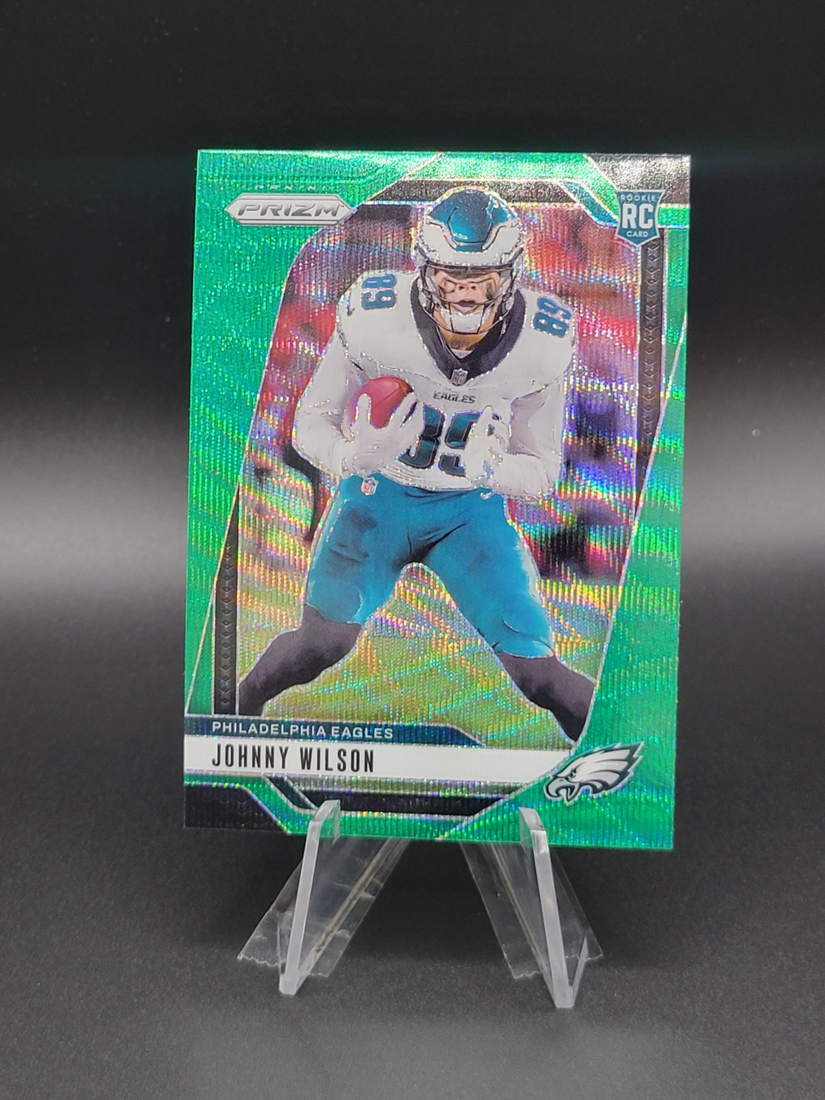 Johnny Wilson 2024 Panini - Prizm Football #355 Green Wave RC - Eagles