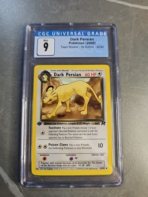 Pokemon 2000 Dark Persian Team Rocket 1st Edition CGC 9