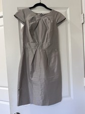 Banana Republic Cap-Sleeve dress 2 Gray career /cocktail Classic Pencil