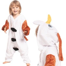Pigiama per Bambini Costume Kigurumi Onesie Frozen Pupazzo di Neve Olaf 115-125c