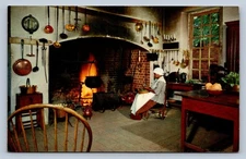 Vintage Governor's Palace Kitchen Williamsburg VA Colonial Postcard