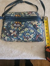 Vera Bradley Floral Quilted Crossbody Bag Adjustable Strap navy floral