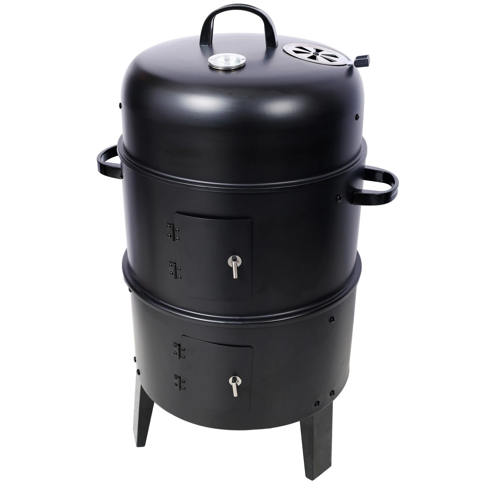 16In Vertical Smoker Charcoal Smoker Grill Wood Outdoor Cooking Portable BBQ