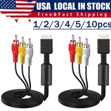 New 6 Feet RCA AV Audio Video Composite Cable Cord for Sony PS1 PS2 PS3 PS3 Slim