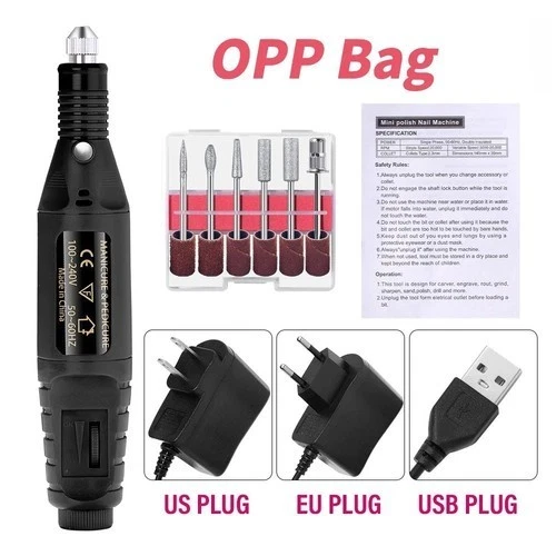 Professional Electric Nail File Drill Manicure Tool Pedicure Machine Set kit