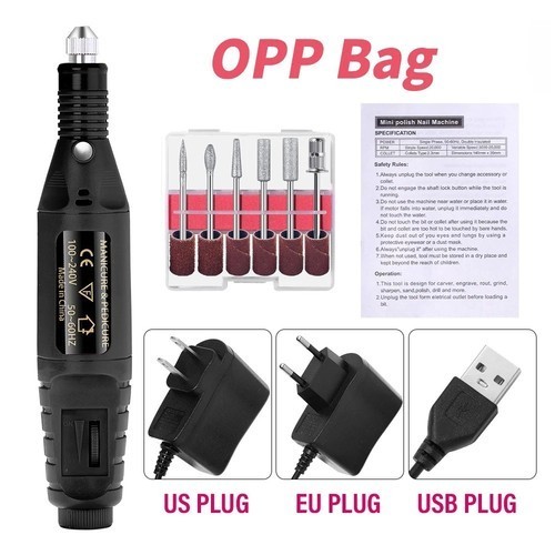 Professional Electric Nail File Drill Manicure Tool Pedicure Machine Set kit