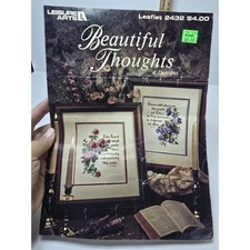 Leisure Arts Beautiful Thoughts 4 Designs Cross Stitch Pattern 2432
