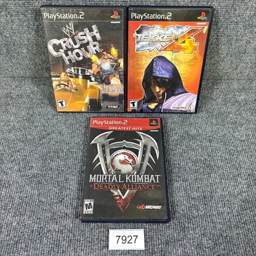 WWE Crush Hour Tekken 4 Mortal Kombat Deadly Alliance Video Game Lot PS2