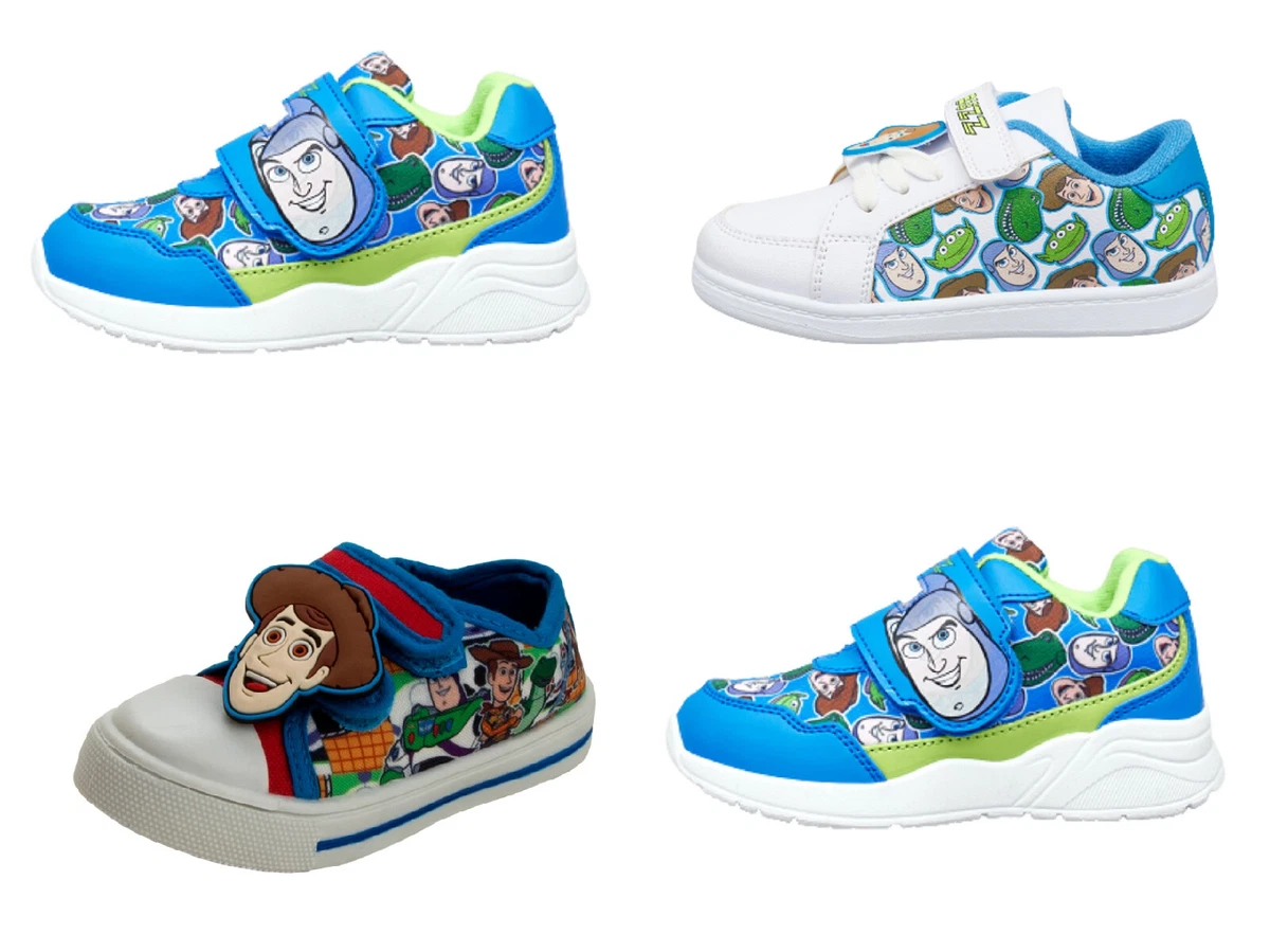 BOYS GIRLS TOY STORY WOODY BUZZ PUMPS CASUAL SPORTS TRAINERS SHOES UK SIZE 6 12