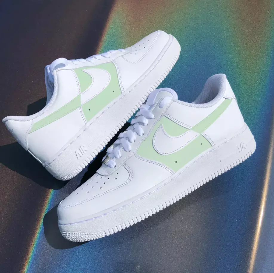 Nike Air Force 1 Custom Low Two Tone Mint Light Green Men Women Kids All  Sizes