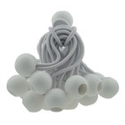 6" white bungee ball,marquee ties,elasticated toggles,shock ties PACK OF 20