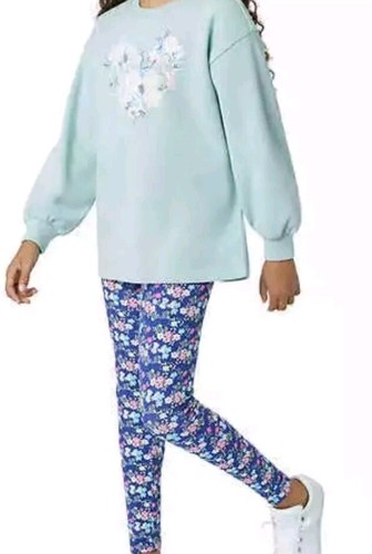 BCBG Girls Kids' ~ 2-Piece Set ~ MED (10/12) ~ PALE ALOE ~ Sweatshirt ~ Leggings - Picture 5 of 11