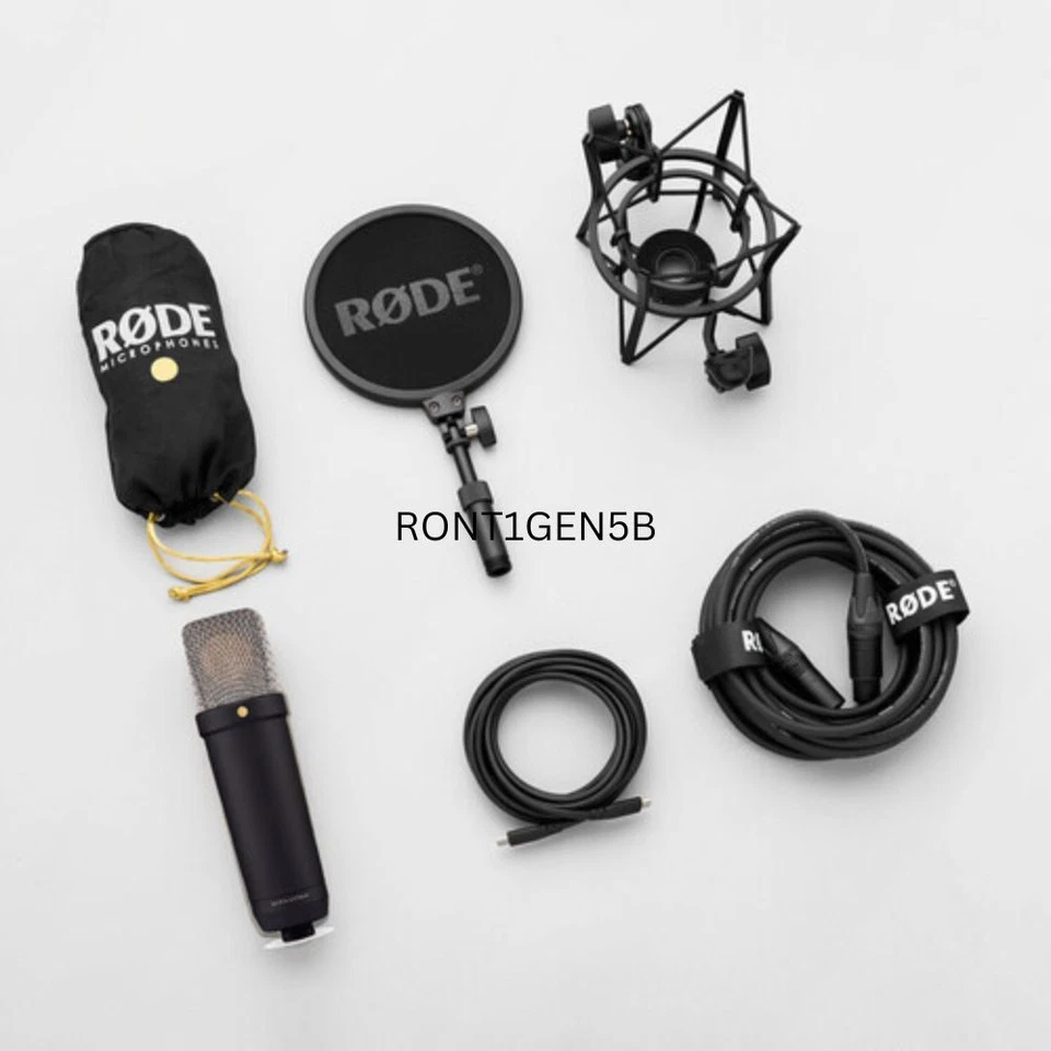 Rode NT1(Black) 5th Generation Hybrid Studio Condenser Mic with Mic Stand Bundle - Image 3 of 4