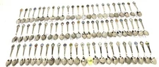 VINTAGE! 73Pc.SET OF STATES/H.PLACES SILVER-PLATED COLLECTIBLE SOUVENIR SPOONS