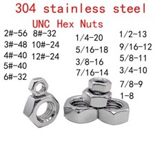 304 Stainless Steel UNC Hexagon Nuts Rough Teeth Coarse Thread Hex Nut