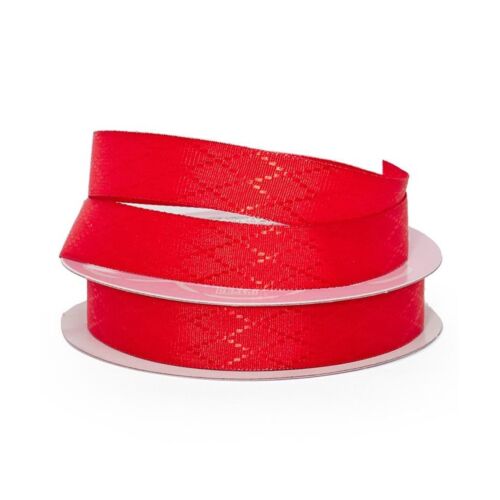 Red Diamond Detail Satin Grosgrain Ribbon - 5/8in. x 25 Yds (pm56163330) - Picture 1 of 1