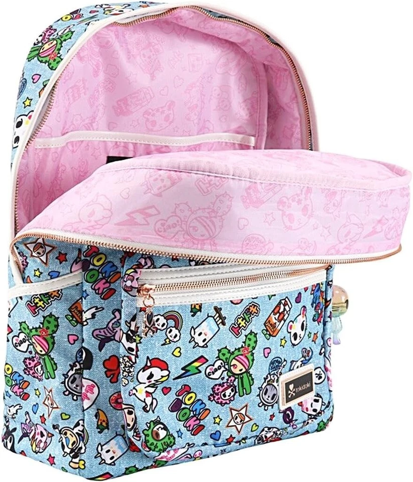 Mochila Tokidoki Denim Daze - ¡Bolso elegante y espacioso para aventuras diarias! Foto 2 de 3