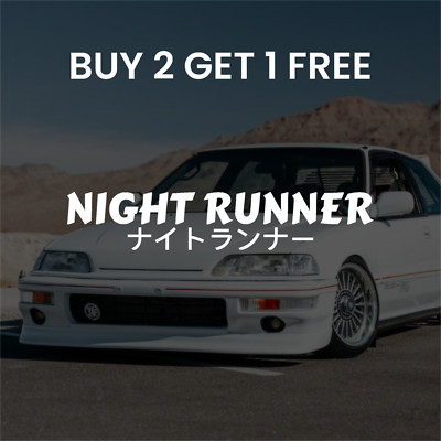 Night Runner vinyl decal sticker  Banner JDM Vinyl Stance