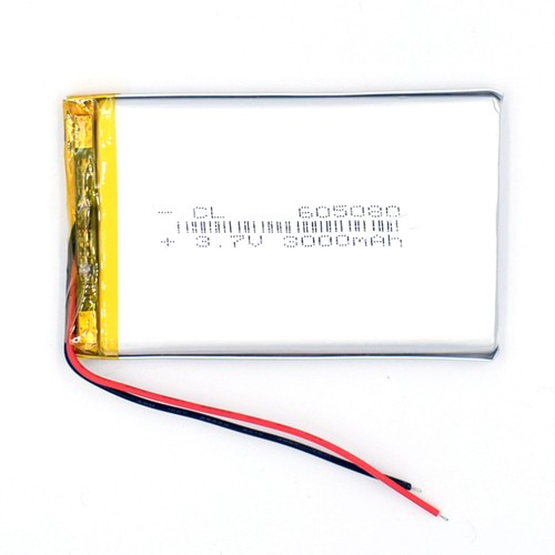1/5pcs 3.7V 3000 mAh 605080 batteria ricaricabile ai polimeri di litio per registratore GPS MP3 - Foto 2 di 12