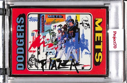 2021 TOPPS PROJECT 70 #436 MIKE PIAZZA by GREGORY SIFF P70 AP SILVER FRAME 45/51