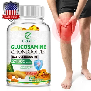 Glucosamine Chondritine 2100mg - Turcuma, MSM - Soutien interarmées à trois forces