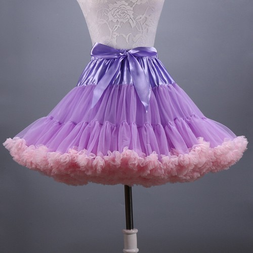 Lady Splice Tulle Skirt Bowknot Petticoat Tutu Underskirt Dance Dress Sweet Cute - Picture 24 of 30