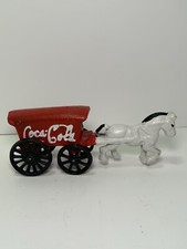 Vintage Cast Iron Coca Cola Horse and Wagon Very Clean Fast Shipping