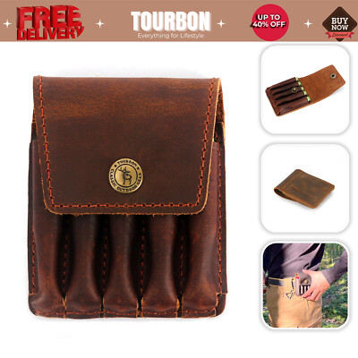 Tourbon Leather Rifle Bullet Case 308cal/7.62/30-06,45-70,270 Ammo Carrier Pouch