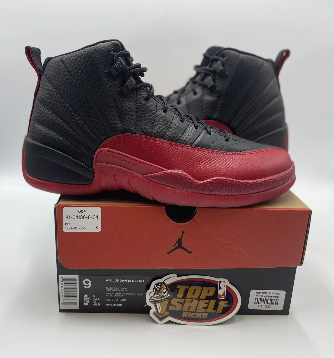 Jordan 12 flu clearance game size 9