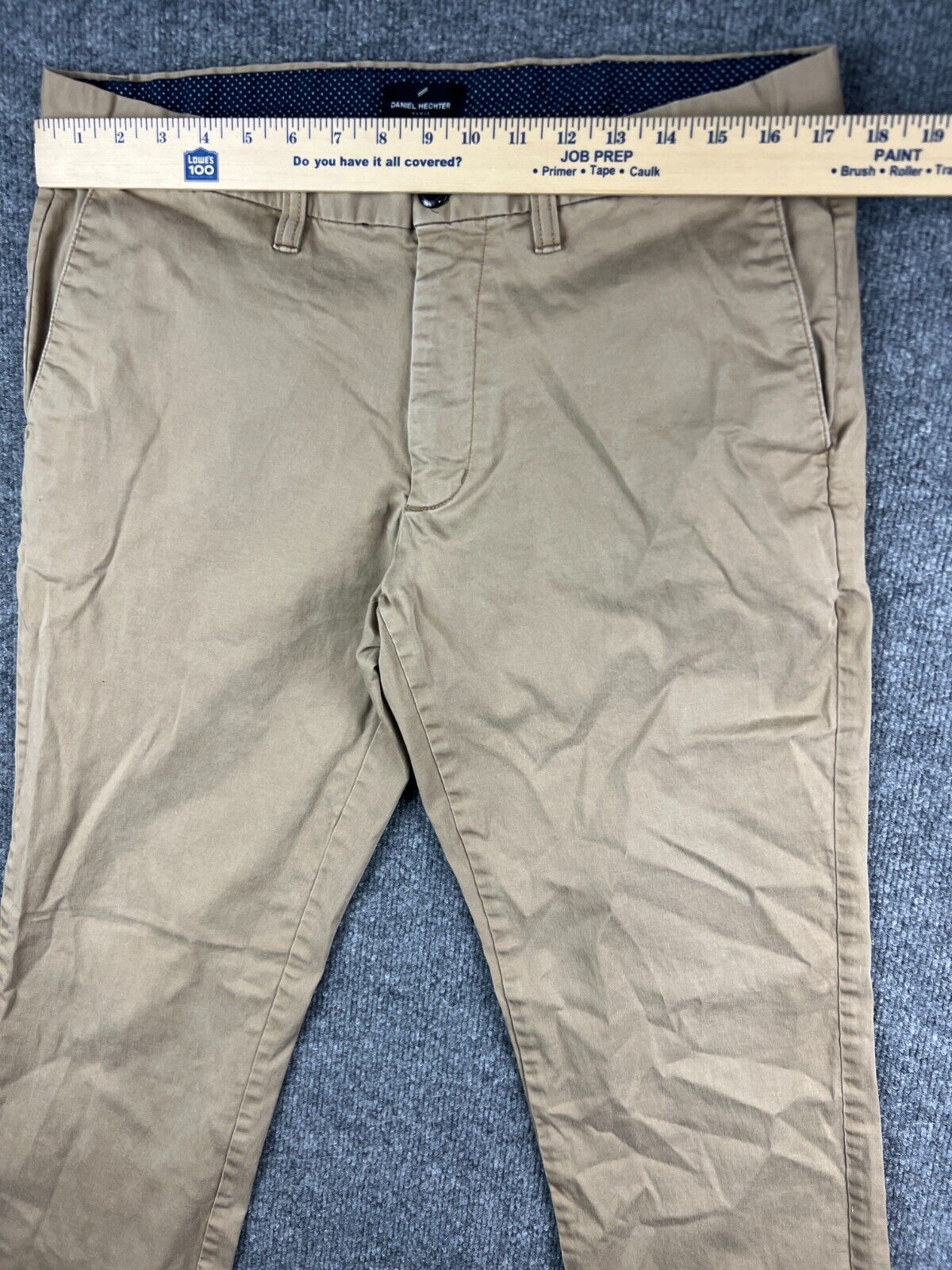 Daniel Hechter Chino Pants Men's W34 x L32 Khaki Flat Front Cotton ...