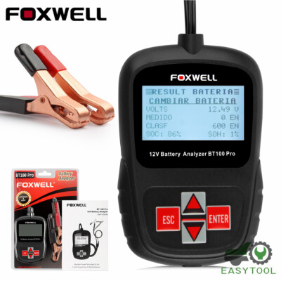 FOXWELL BT100 Pro 12V Car Battery Load Tester Battery Analyzer 100-1100CCA