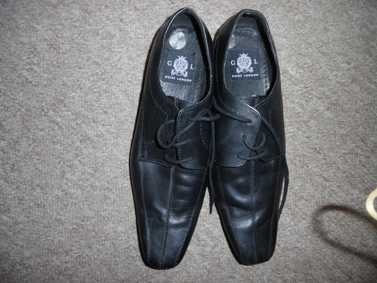 Guide London Shoes.Size UK 9 43. Colour Black.100 Leather