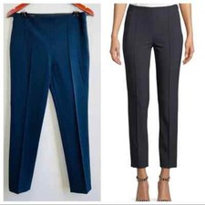 Escada Tuska Size 4 pin tuck crop slim pants in navy