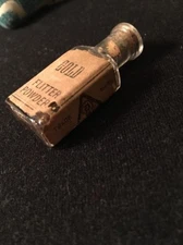 Tiny Glass Bottle Gold Flitter (Fairy Dust) Glitter Powder F.W. Devoe & Co NY