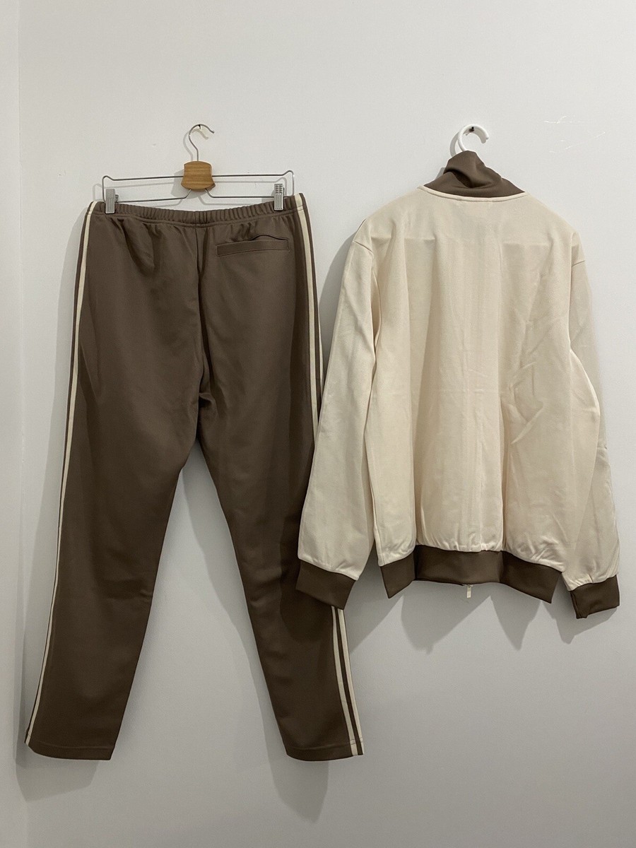 【ADIDAS】Beckenbauer Track Pants - Trace Brown:Wonder Whi Adidas Originals Beckenbauer Tracksuit Trace Brown Wonder