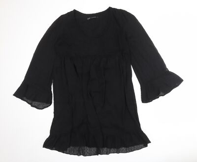 Next Damen schwarz Polyestermischung A-Linie Größe 12