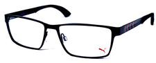 PUMA PU00490 001 NOS Black Matte/Red Men s 55-16-140 Eyeglasses Frame