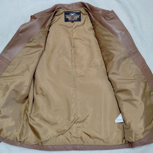 Harley Davidson Horsehide Leather Jacket with Pin Badge From Japan Rare - Picture 3 of 10
