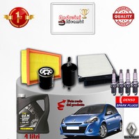 Inspektionskit Filter ÖL Kerzen Renault Clio III 1.2 16V 48KW Von 2012->