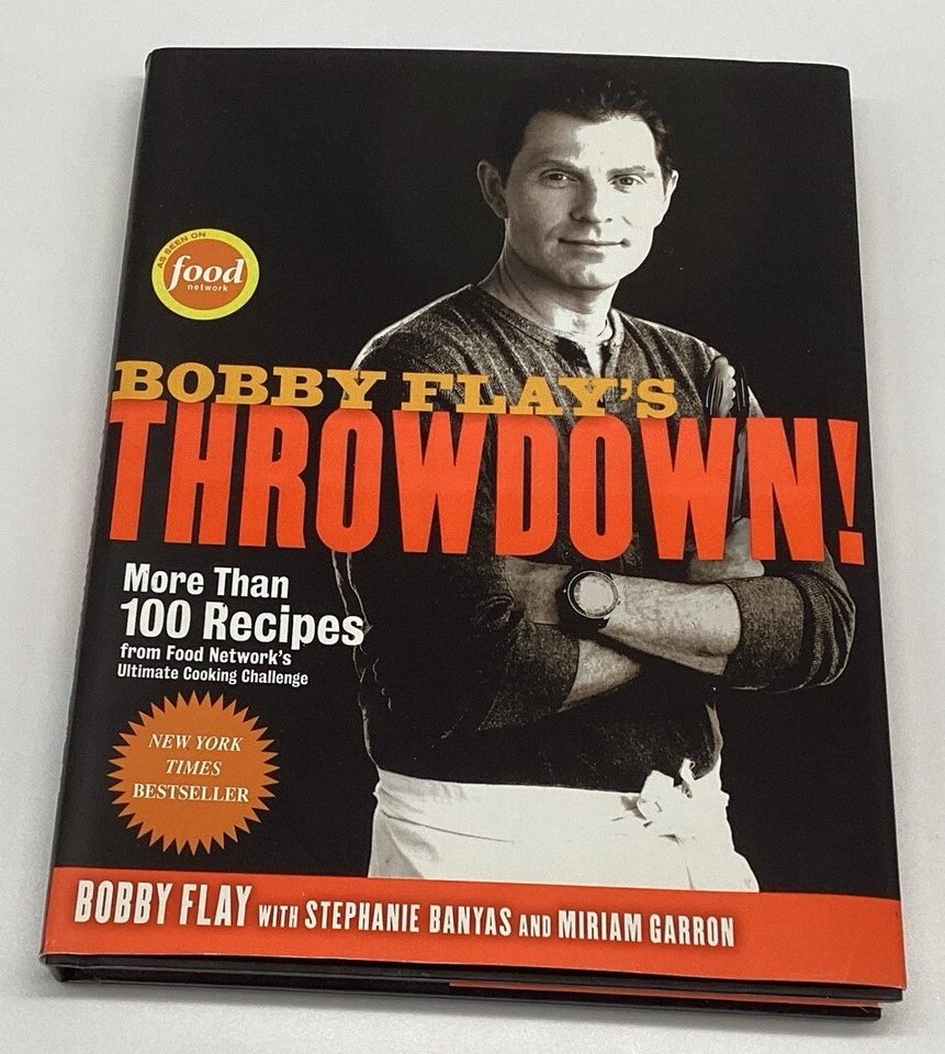 Bobby Flay Signed Lot Of 3 Throwdown Grill It Bar America in HCDJ Cookbook Foto 2 de 4