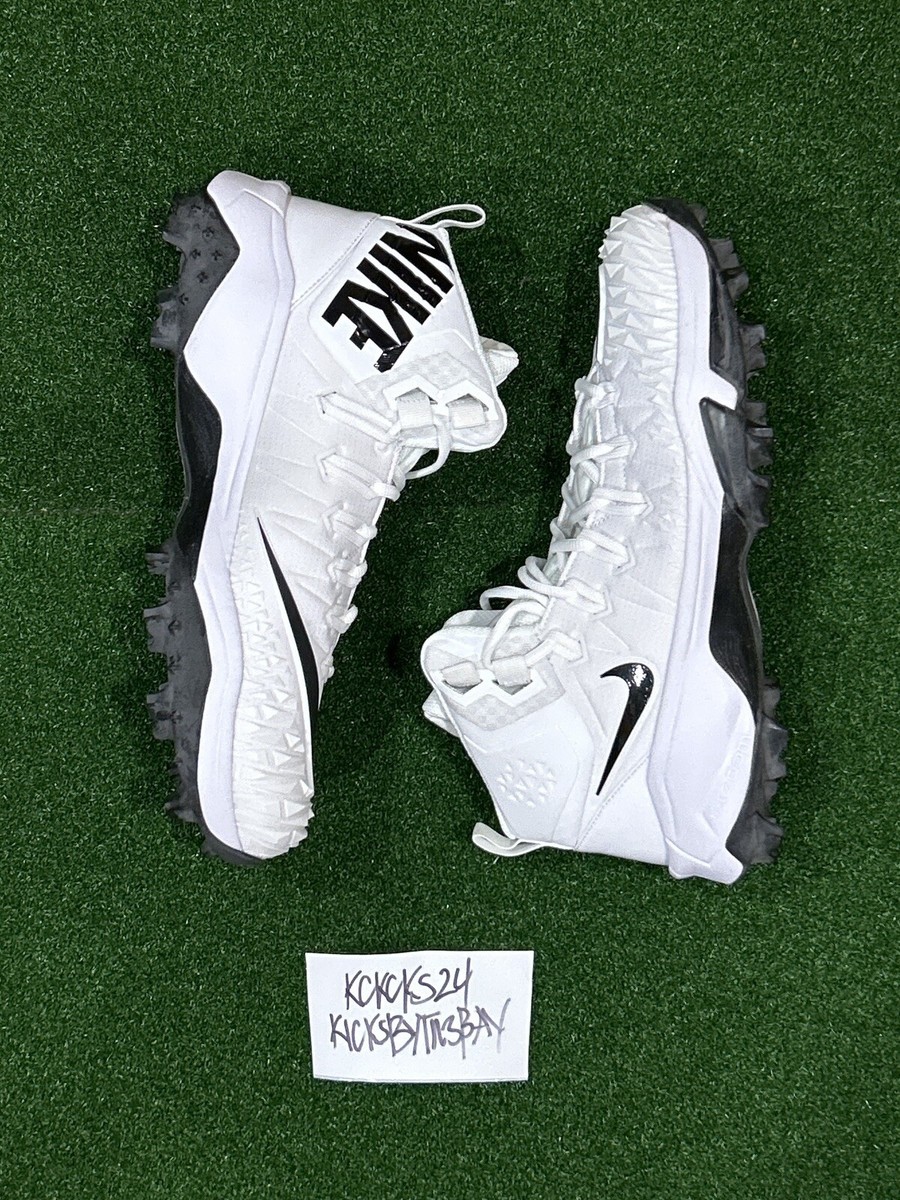 Nike FORCE SAVAGE PRO WHITE BLACK Football Cleats Men display picture 2