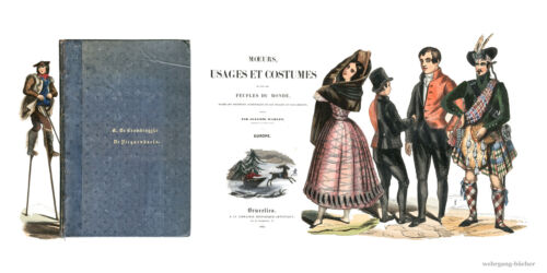 Wahlen: Mœurs, usages et costumes…EUROPE. 34 altkolorierte Tafeln, von 1844 - Afbeelding 1 van 12