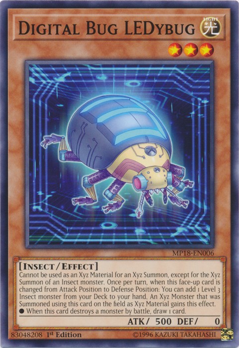 Digital Bug LEDybug - MP18-EN006 - Common - 1st Edition NM Yugioh 2018 Mega-Tin 