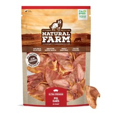 Natural Farm Pig Ears for Dogs 25 Pack, All-Natural WholeThick Pigs Ears, Sin...