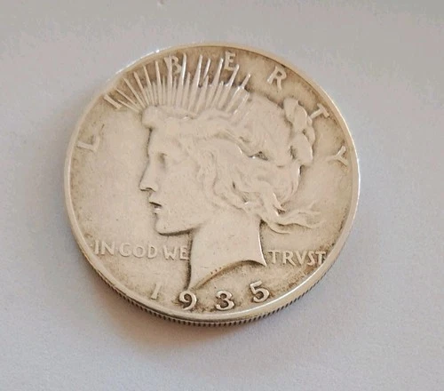 1935-S United States Peace Silver Dollar .90 Fine sharp