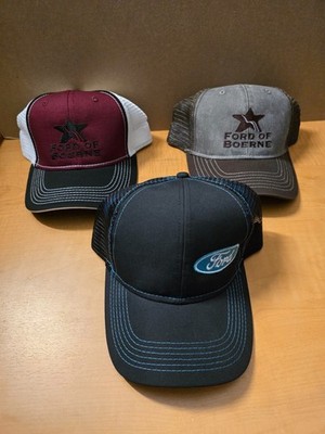 Ford Oval Logo (one) and Ford of Boerne (two) Baseball Caps - brand new