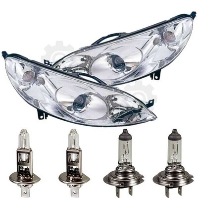 Halogen Scheinwerfer Set für Peugeot 407 SW 6E_ 2.0 HDi 135 6D_ 6C_ 2.7 2.2 16V