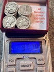 40 Mercury Dimes 90% Silver -Circulated Mixed Mints And Dates 97.79 Grams