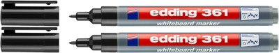 2x edding 361 Whiteboardmarker schwarz