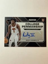 2023 Panini Prizm Draft Picks - College Penmanship Ricky Council IV #CP-RCC Auto